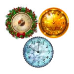 3 new year clockfaces for batt android application logo